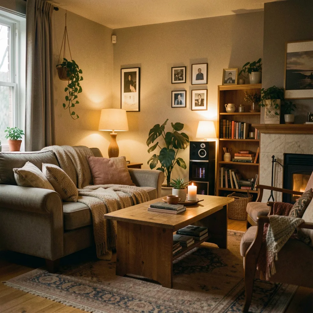Cozy home audio setup